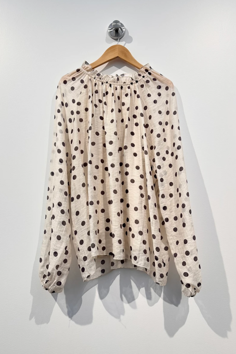 Bluse DOTS - beige