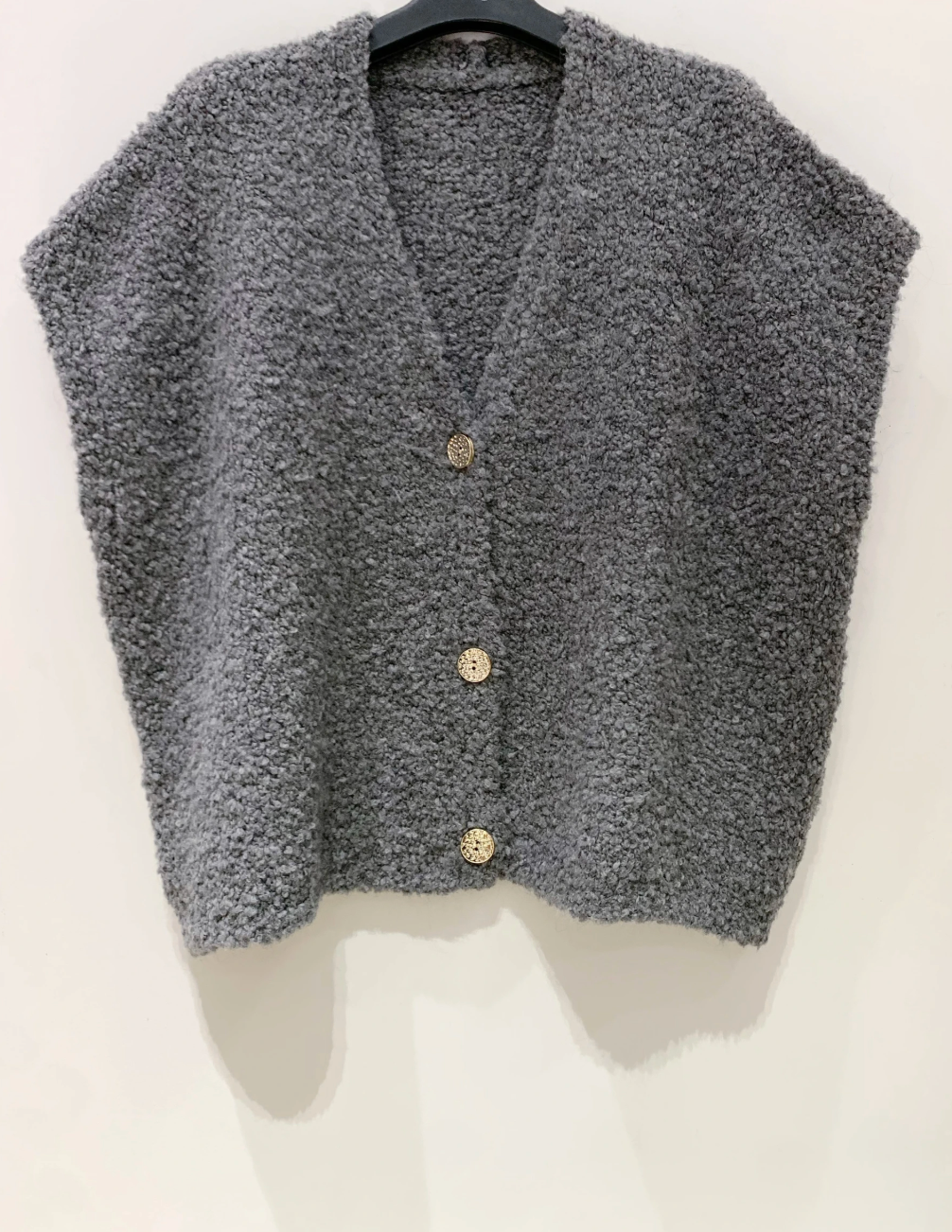 Cardigan med korte ermer - Grey