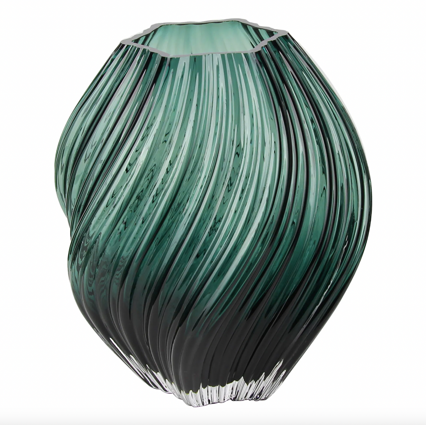 Vase grønn - Munnblåst glass