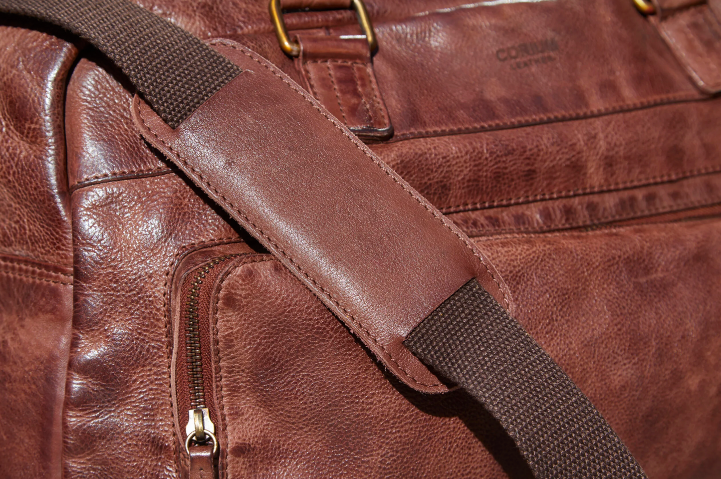 Weekendbag Rå bohem - Brun