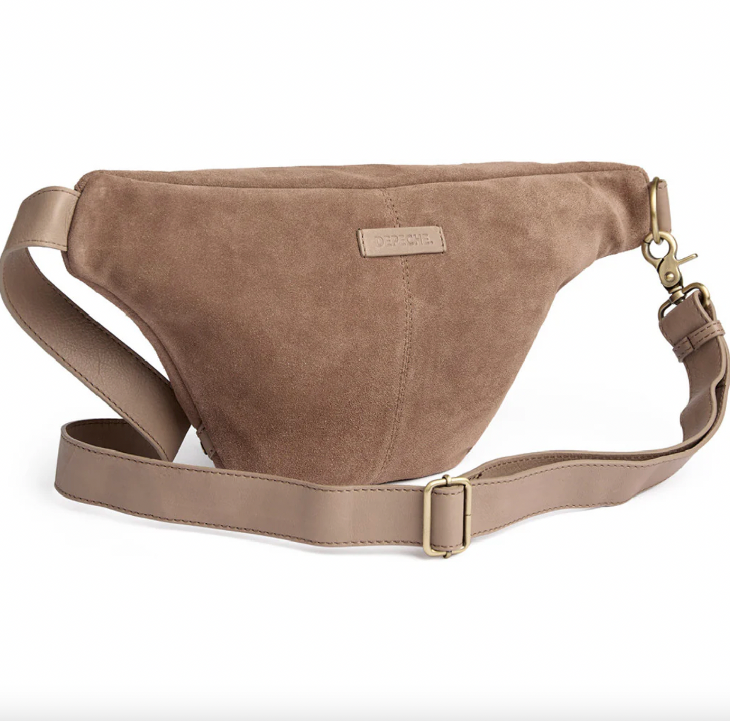 Vakker semsket bumbag - Taupe