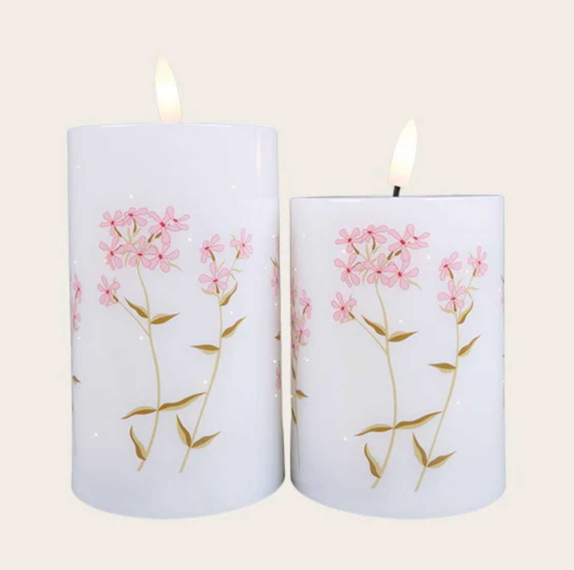 LED blokklys TWINKLE flower - Sett med 2stk.