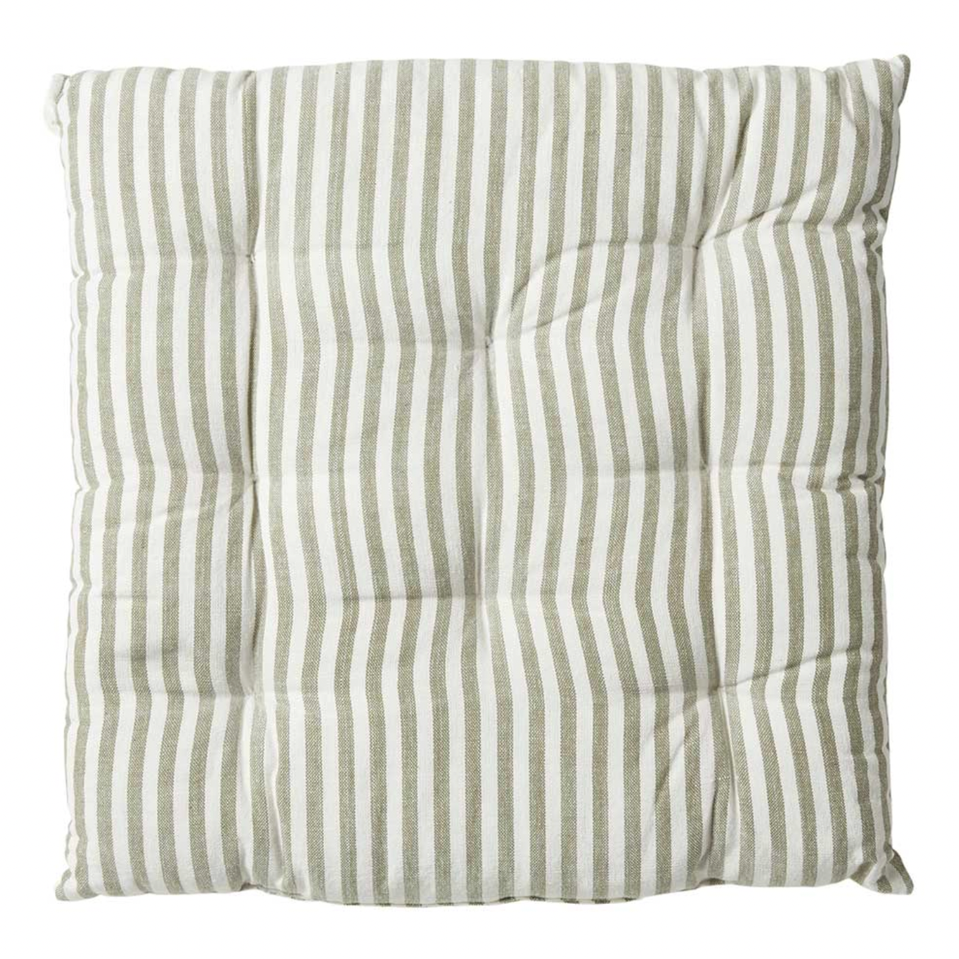 Futon hagepute – Stripete salviegrønn 40×40