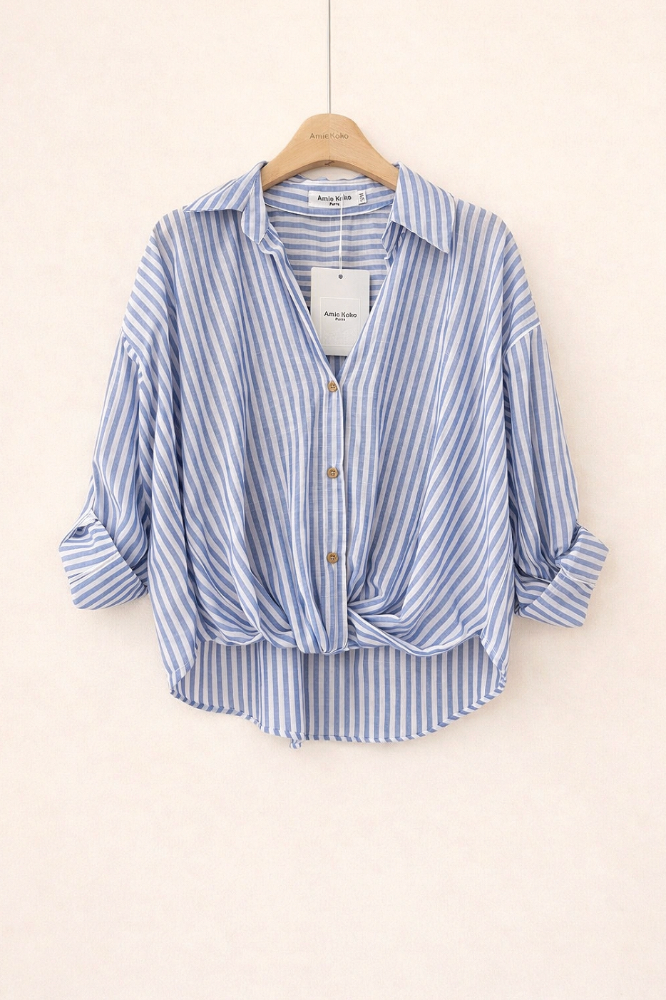 Skjorte med knute - Light blue