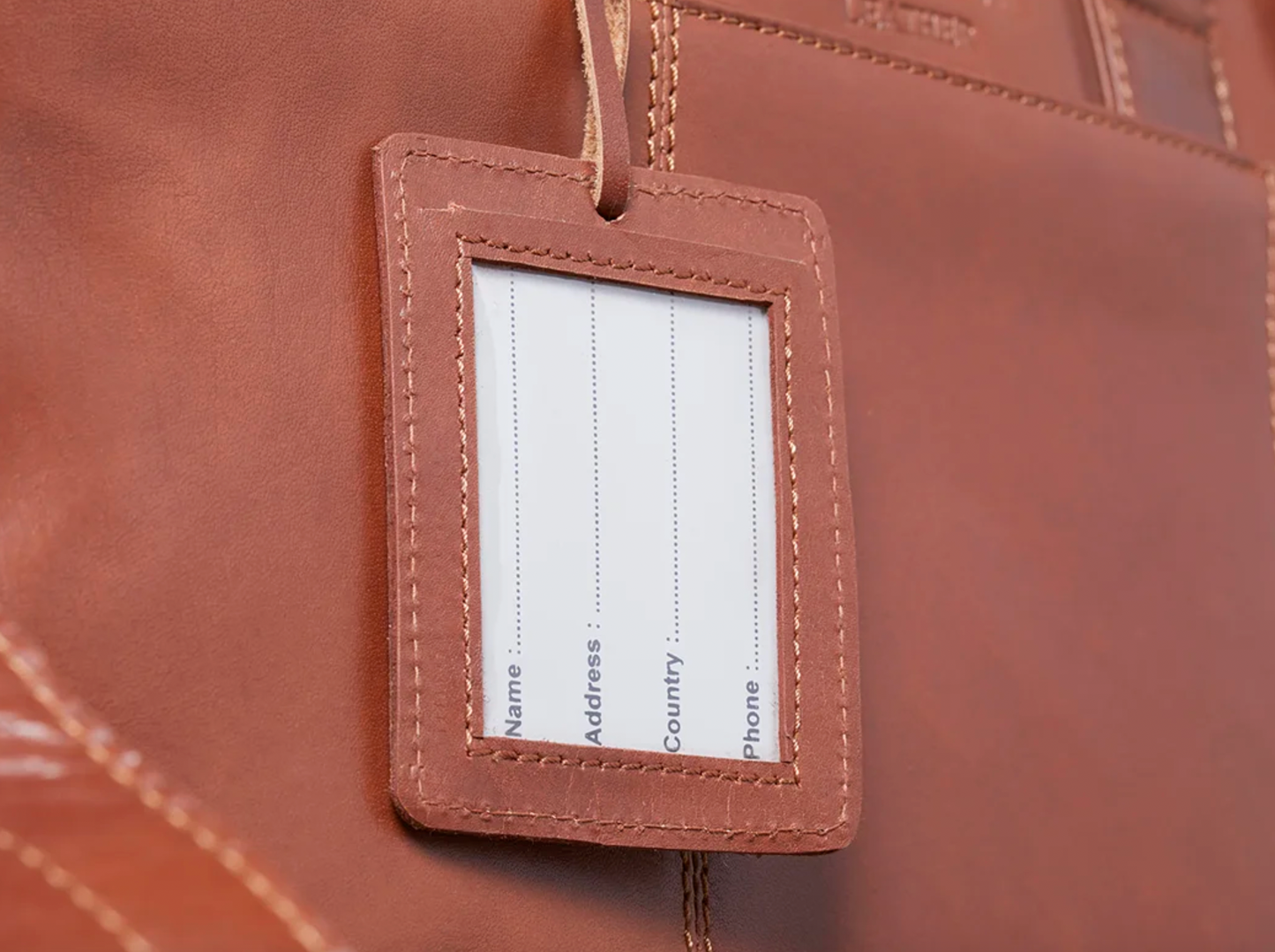 Laptopveske MELLO - Cognac-skinn