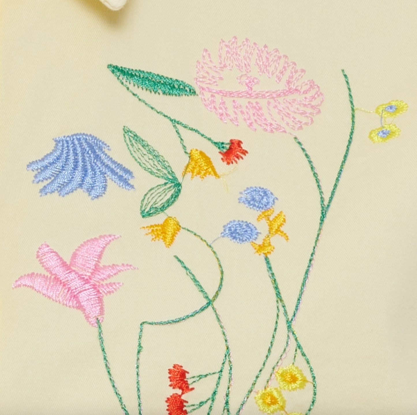 Jakke med broderi - yellow