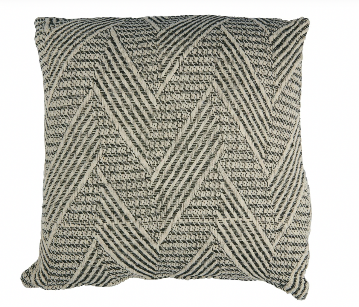 Pute med fyll 45x45 cm - Grafisk svart