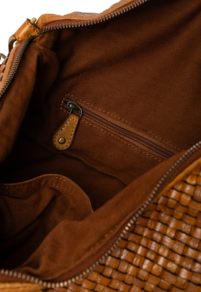 Bumbag JOMA flett og nitter - Cognac