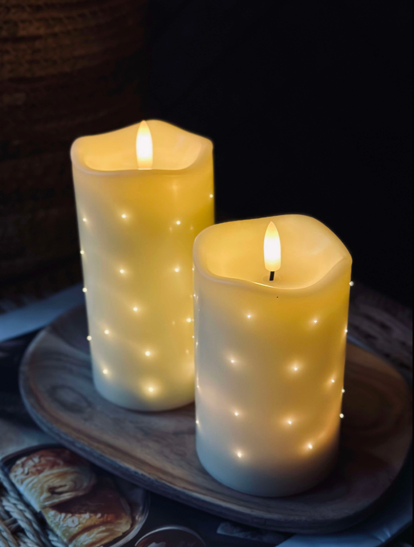 LED Blokklys Hvit TWINKLE - 12,5cm