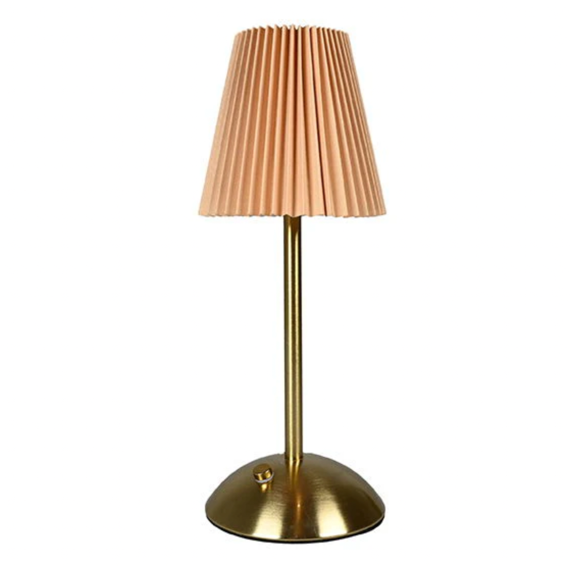 LED bordlampe Plissé beige - oppladbar