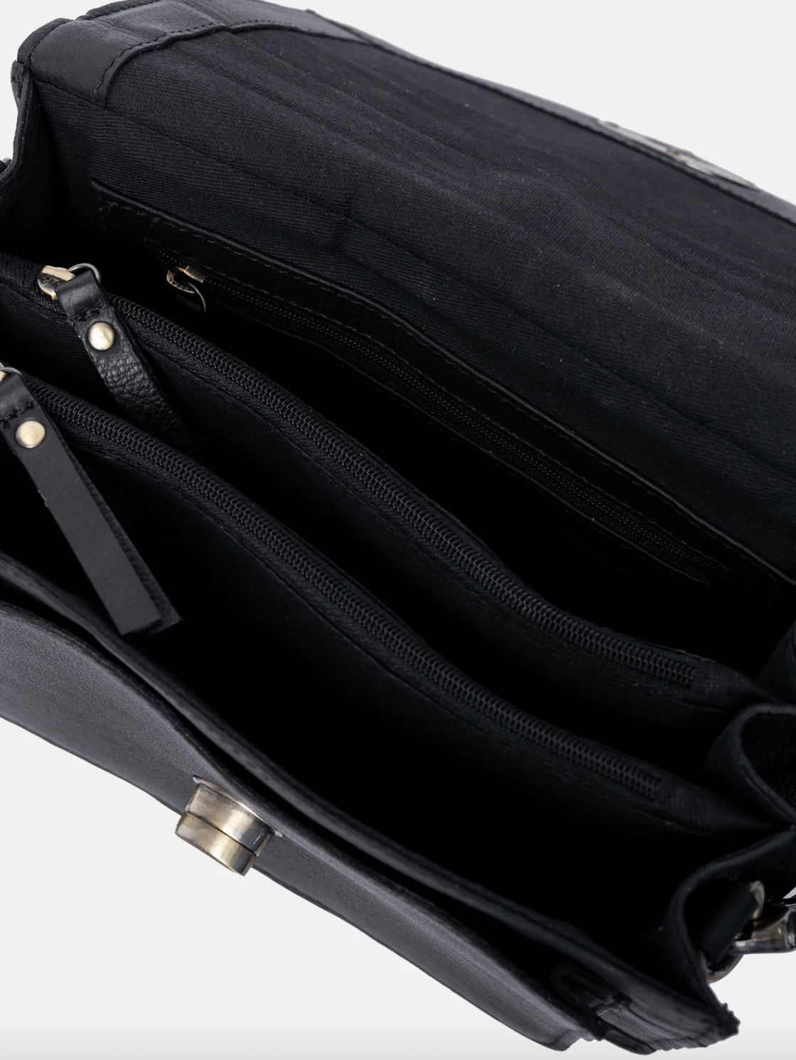 Stor Svart Skinn Crossover