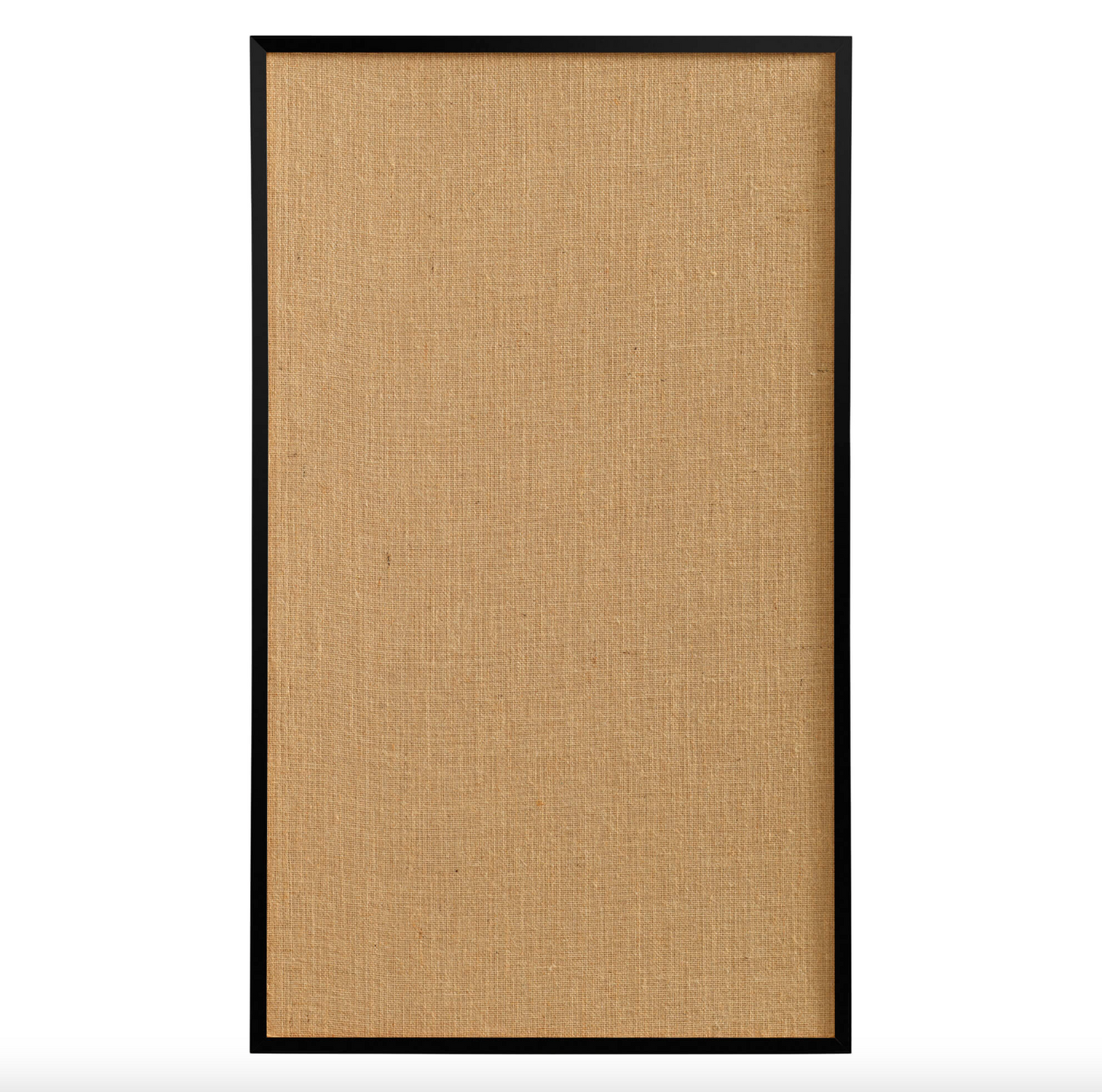 Stor Hessian oppslagstavle m. Svart treramme – 100x60cm