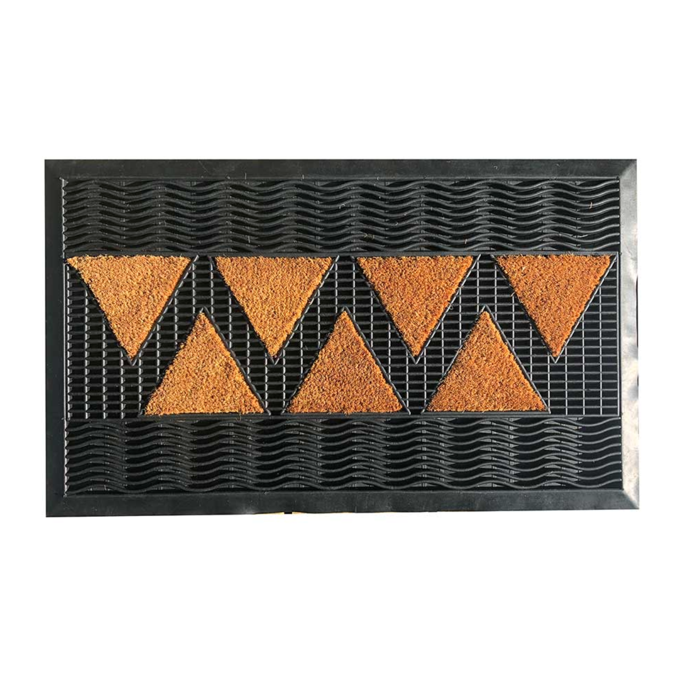 Dørmatte - Gummi og kokos ZIG ZAG 45x75