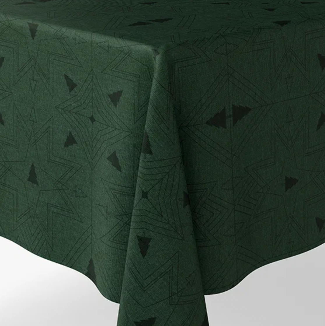 Juleduk Jacquard - Grønn 240cm