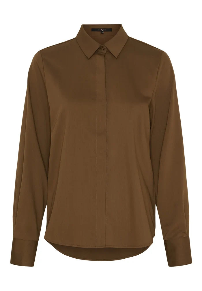 Skjorte Lux bambus - Chocolate brown