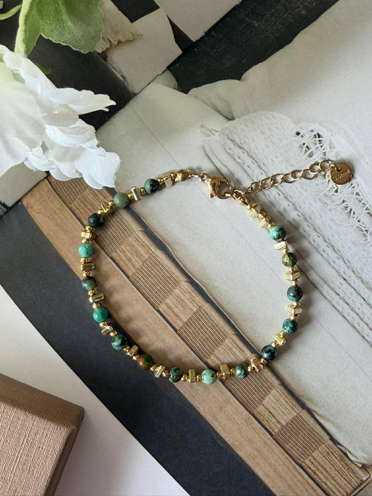 Armbånd TILDE - Naturstein - Emerald
