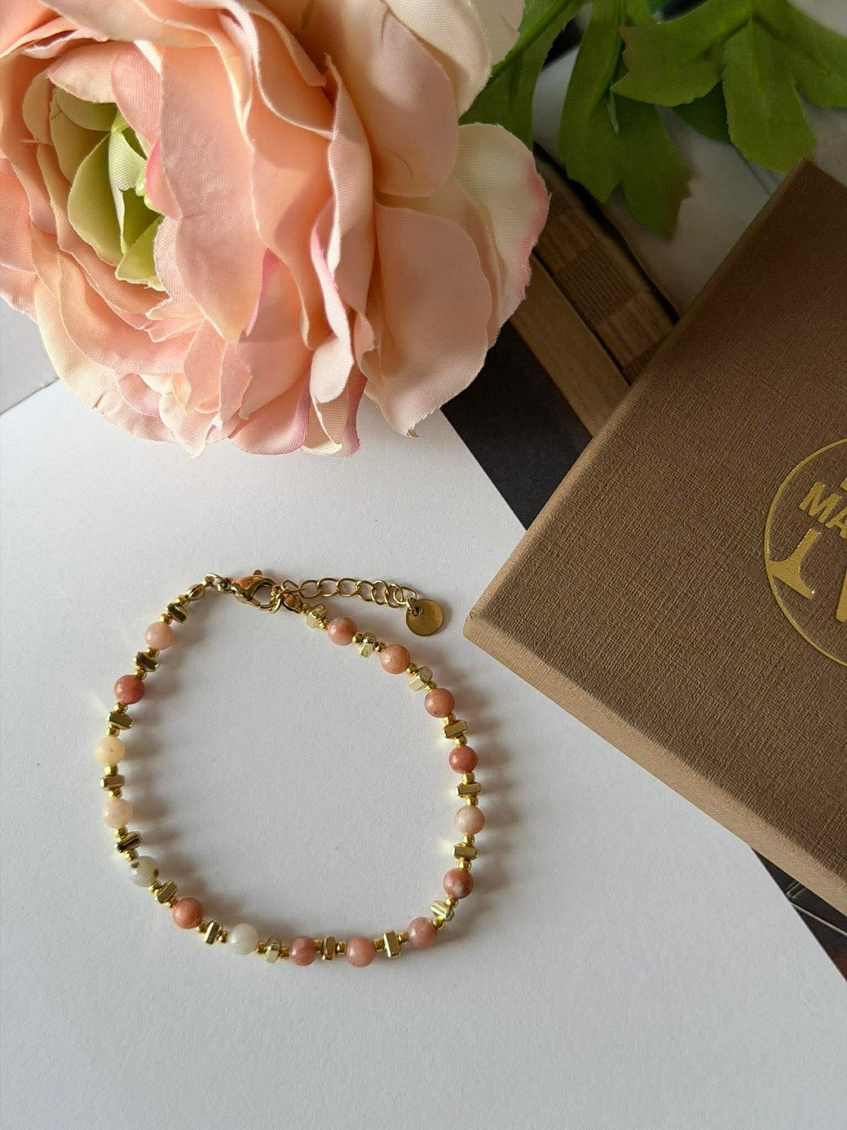 Armbånd TILDE - Naturstein - Natur Rosa
