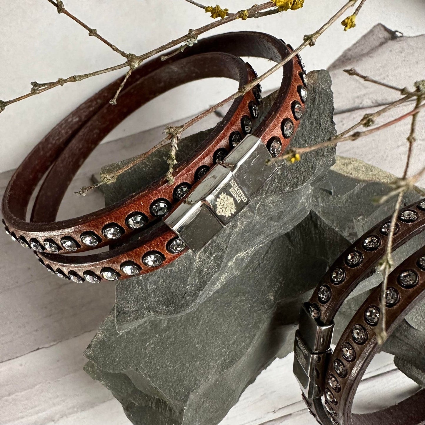 Armbånd Brown m. Swarowski sten - VIAMAJA.DK