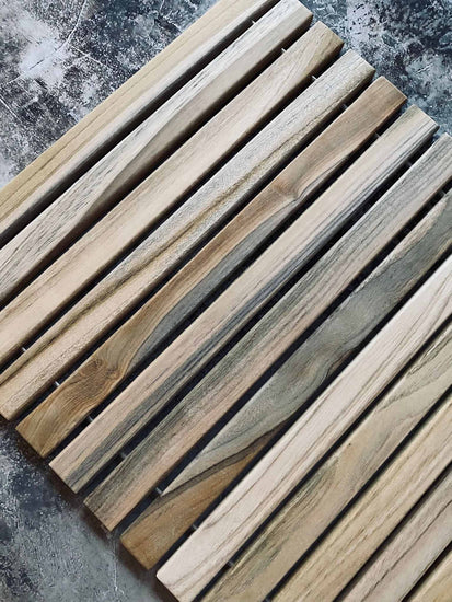 Bademåtte - Teak rulle 40x60 - VIAMAJA.DK