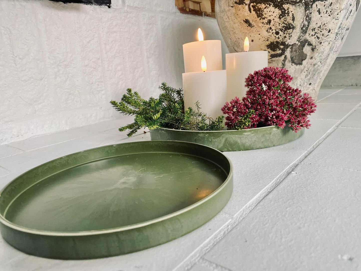 Bakke beton look – Mellem grøn - VIAMAJA.DK