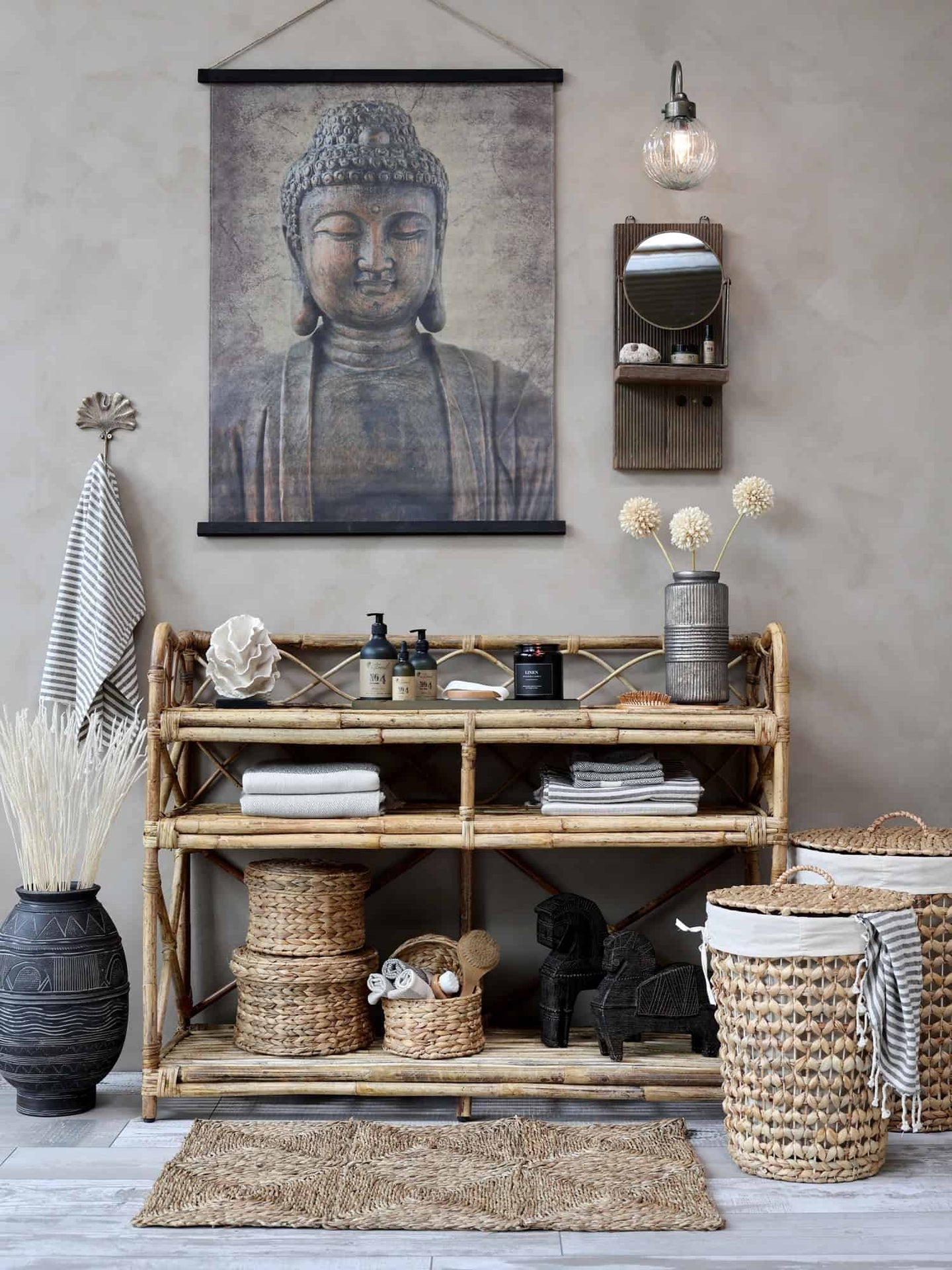 Buddha ophæng på lærred - VIAMAJA.DK