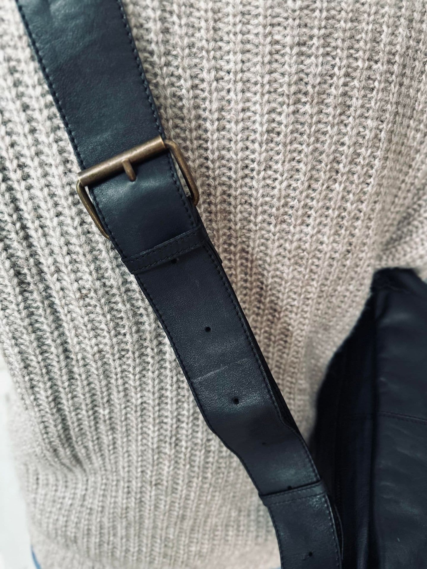 Bumbag Big Leather - Black - VIAMAJA.DK