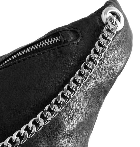 Bumbag Trendy black leather - VIAMAJA.DK