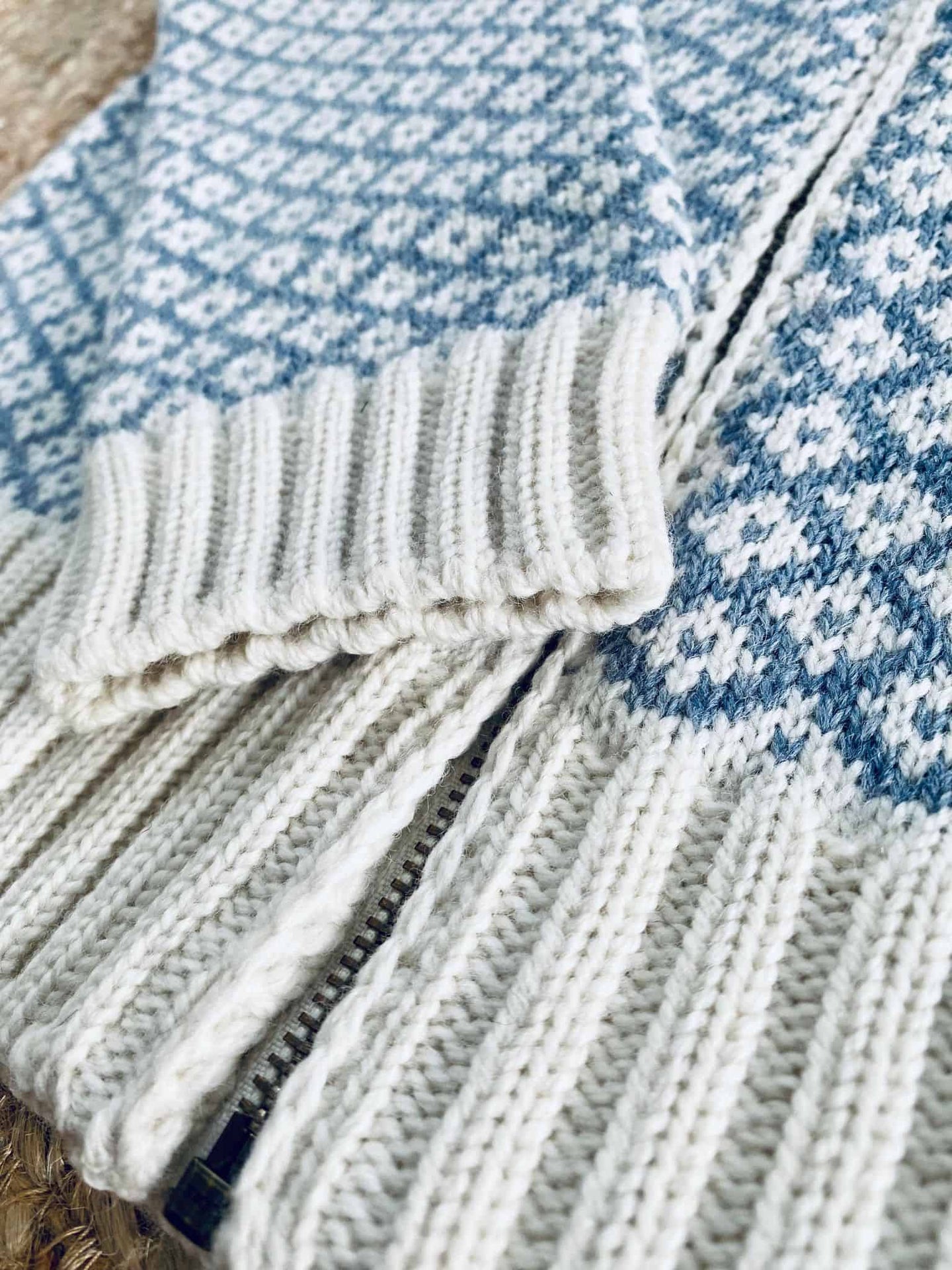 Cardigan i merinould – Iris blue L - VIAMAJA.DK