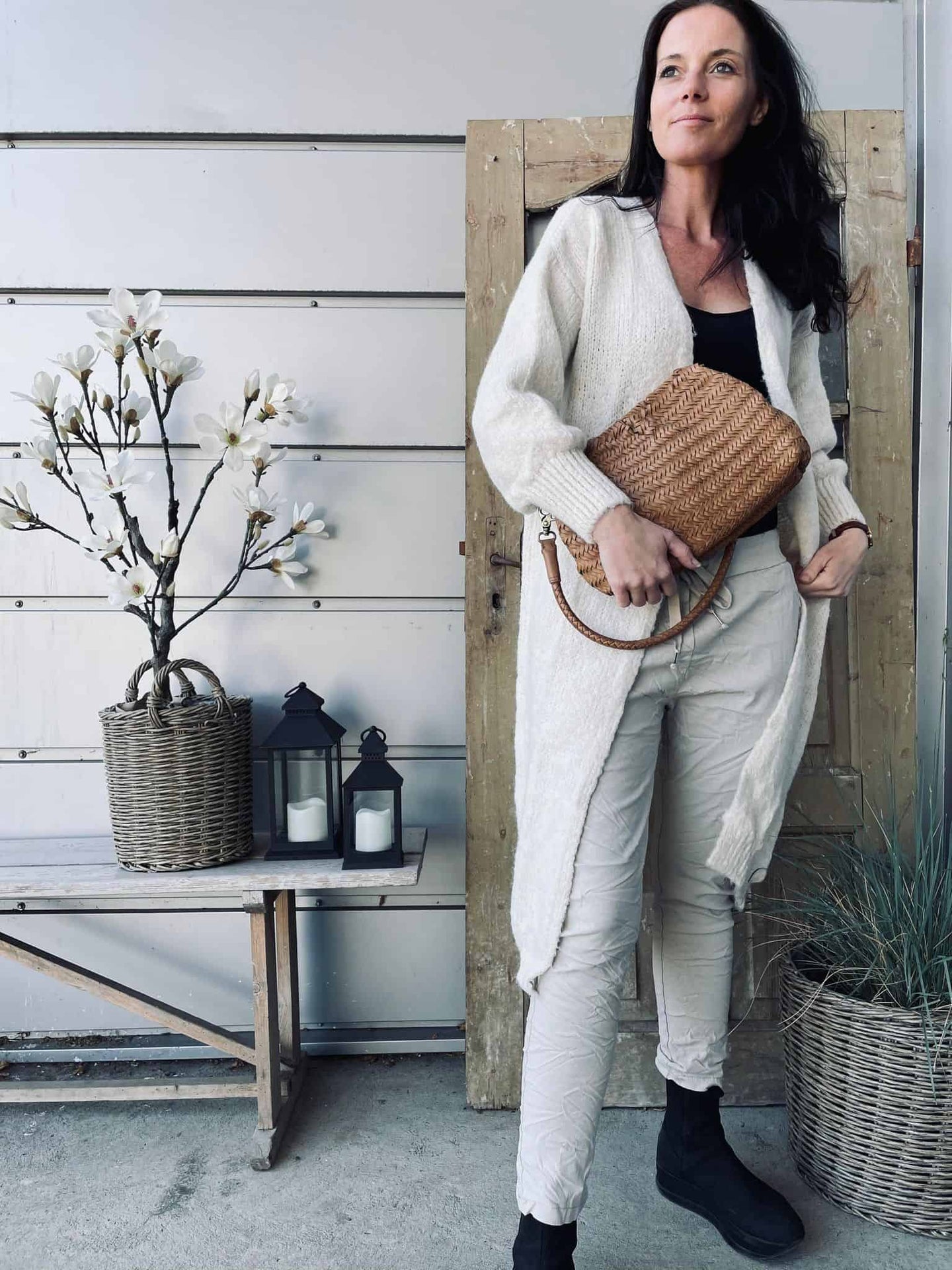 Cardigan Lilly off white – One Size - VIAMAJA.DK