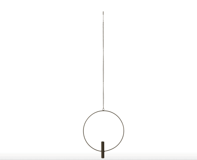Cirkel ophæng / Lysestage eller vase – Sort – Ø20 - VIAMAJA