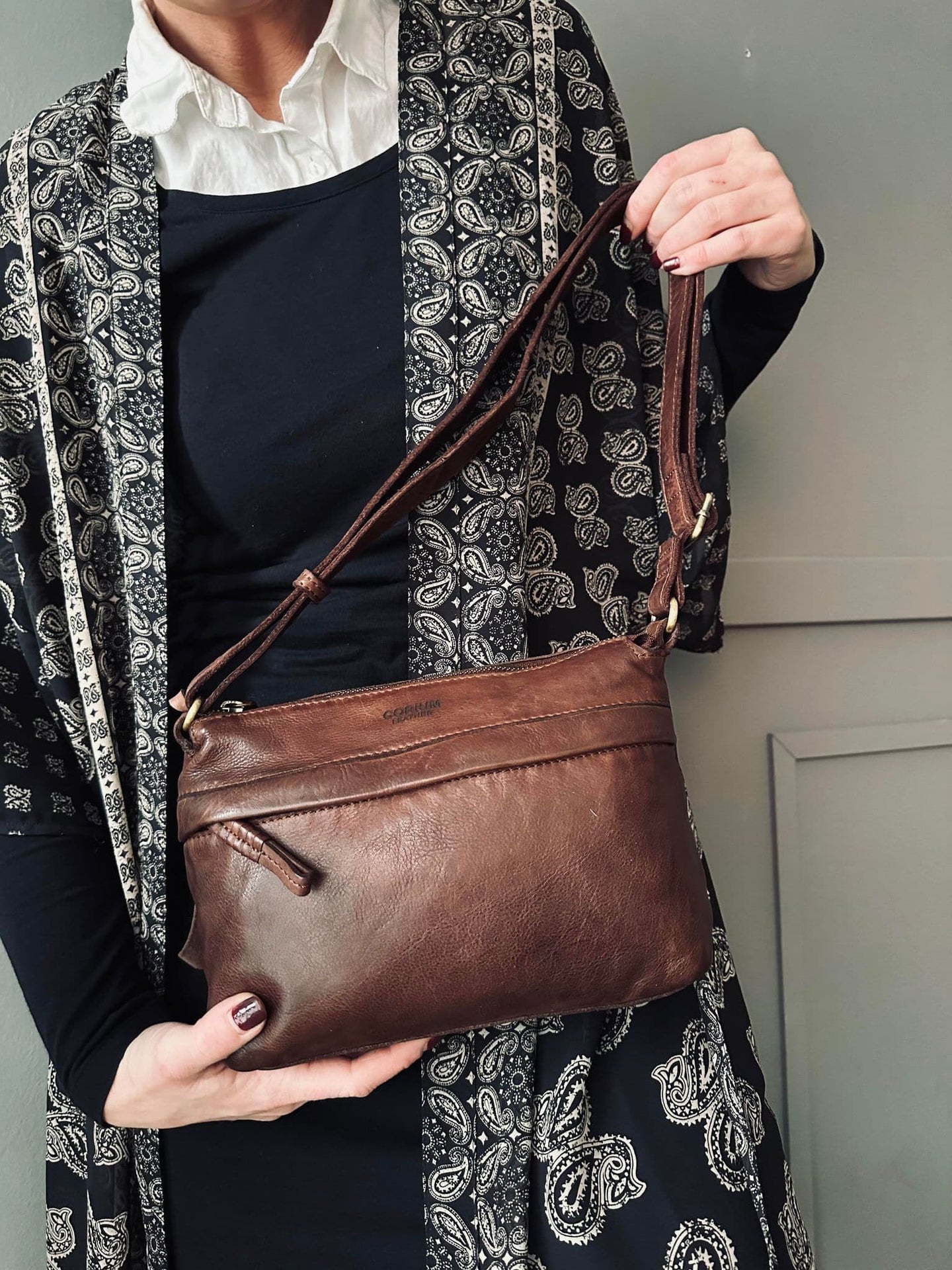 Crossbody Raw Boheme Medium – Vintage brown - VIAMAJA.DK