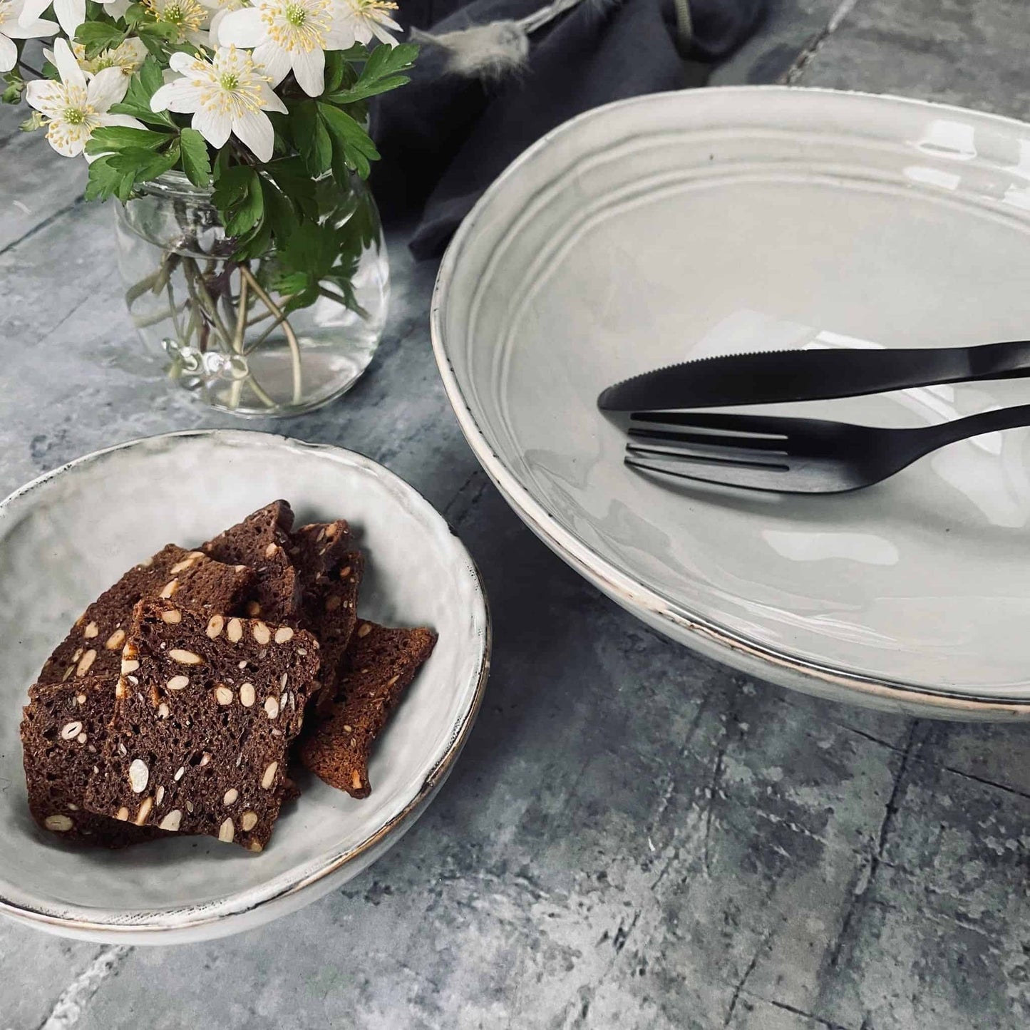 Dipskål i stentøj – Stone - VIAMAJA.DK