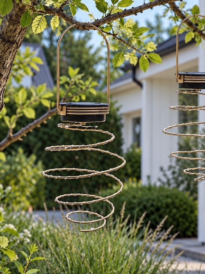 Spiral GOLDEN m. Solceller - 2 stk.