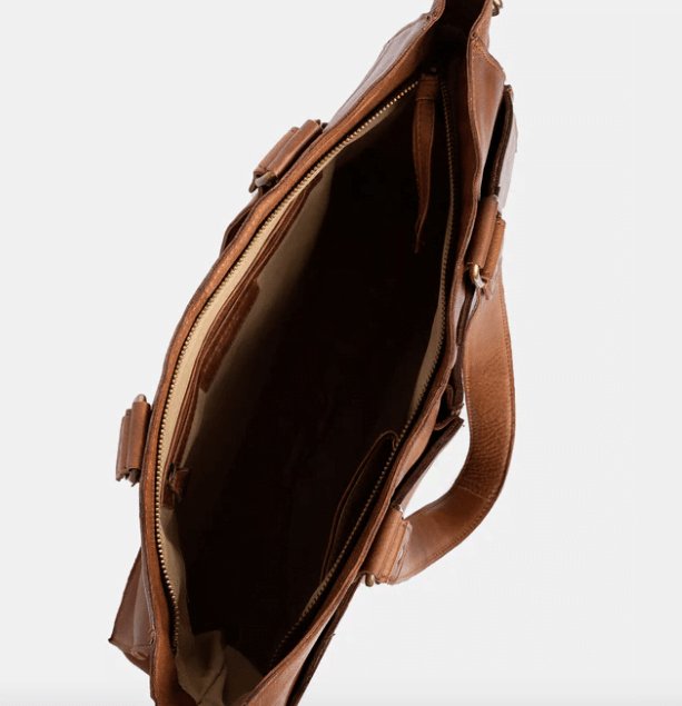 Elegant arbejdstaske / shopper - Walnut - VIAMAJA.DK