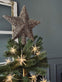 Julestjerne til juletræ 27 cm - Champagne / Gold - VIAMAJA.DK