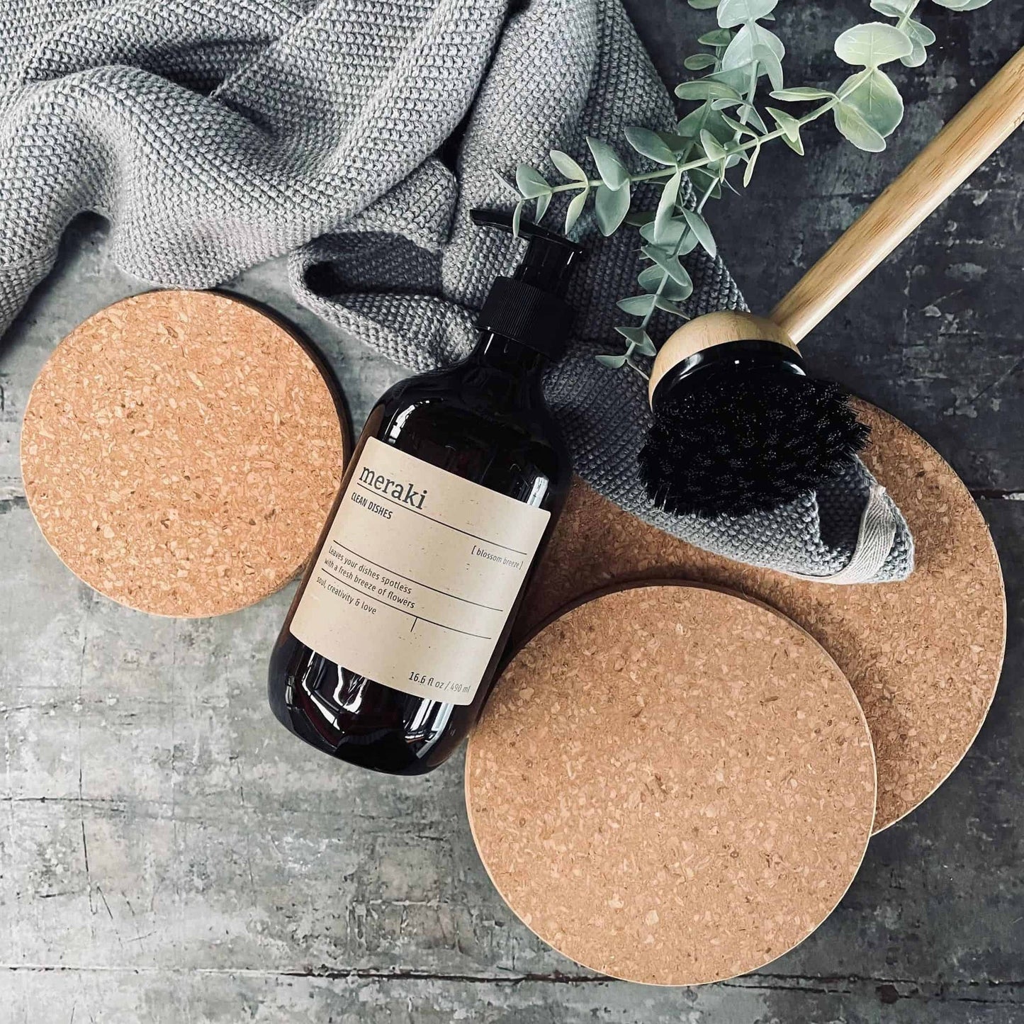 Kork bordskåner - Sæt af 3 størrelser - VIAMAJA.DK