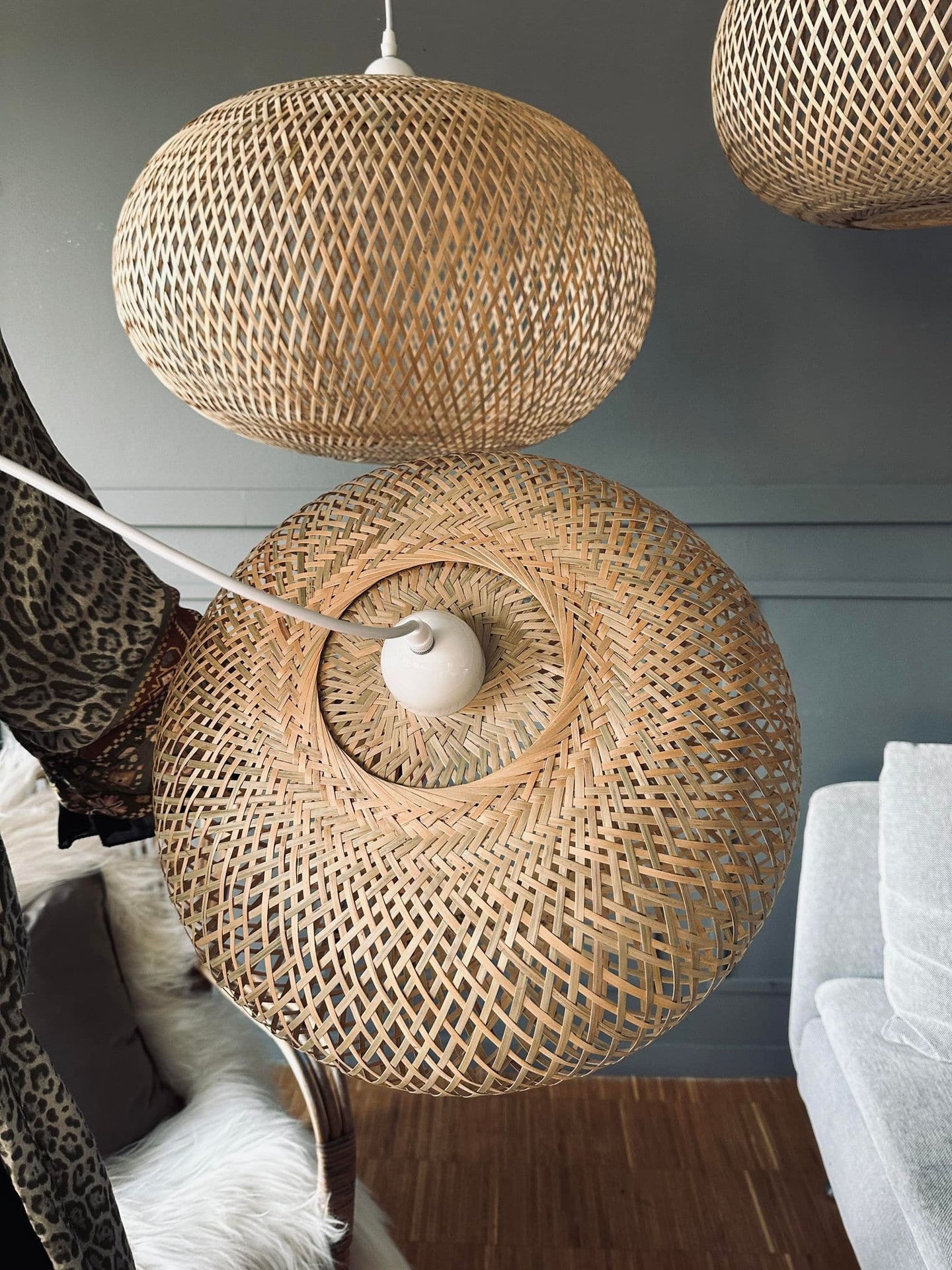 Lampe bambus - Dia 60cm - VIAMAJA.DK