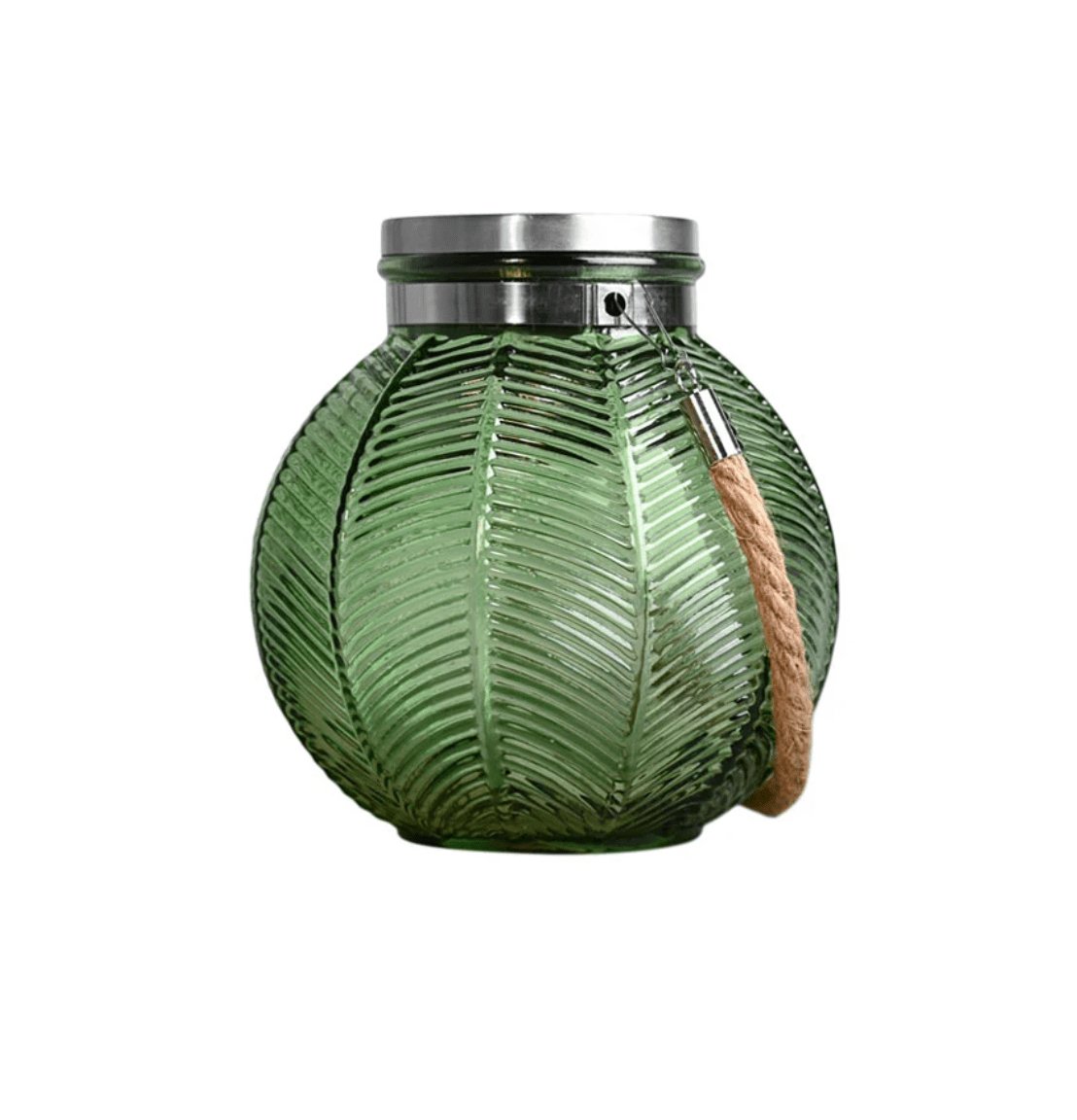 Lanterne med solceller i grøn glas - VIAMAJA.DK