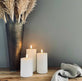 LED Bloklys / Hvid – 3 stk bloklys - VIAMAJA.DK