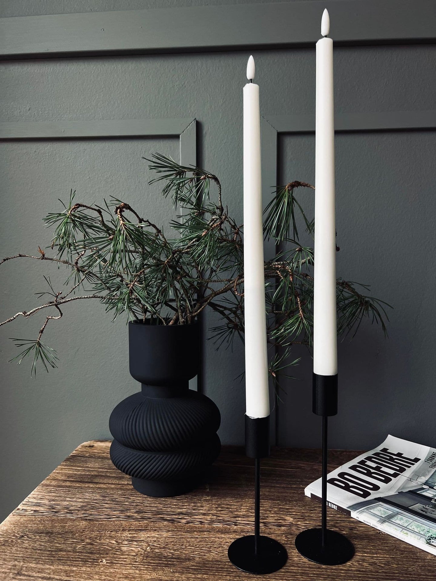 LED Kegle stagelys - H 38cm - VIAMAJA.DK