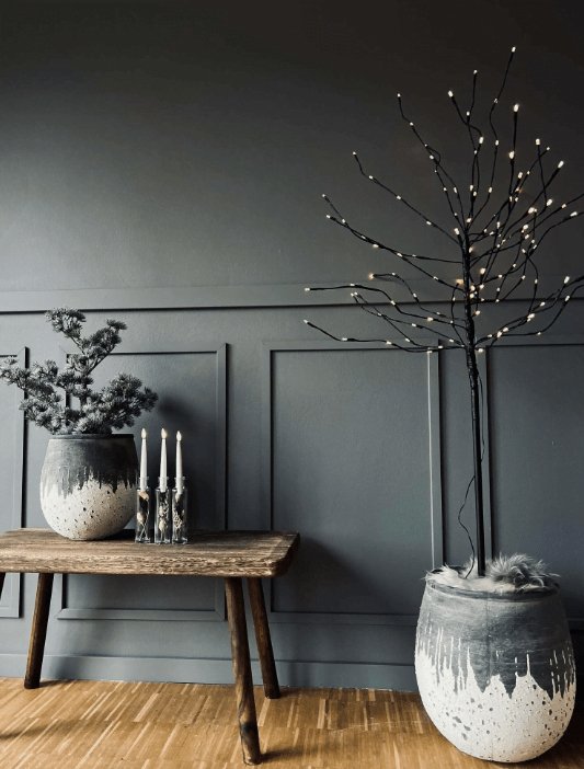 LED Træ med timer 110cm - Batteriboks godkendt Inde / Ude - VIAMAJA.DK