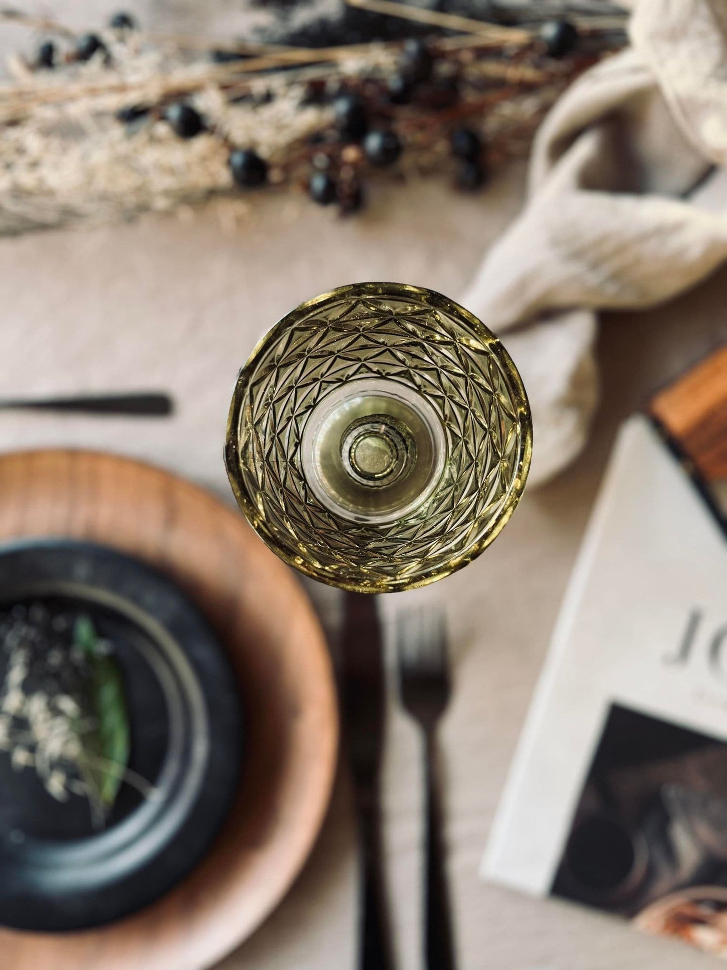 Lysestage Pokal - Grøn glas - VIAMAJA.DK