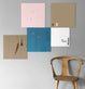 Magnetisk Glastavle – Beige 45×45 - VIAMAJA.DK