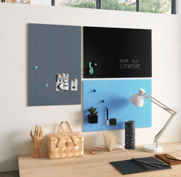 Magnetisk Glastavle – Sort 40×60 - VIAMAJA.DK