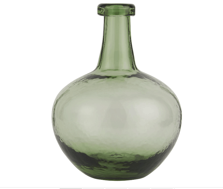 Mundblæst Glasballon - grønt glas - VIAMAJA