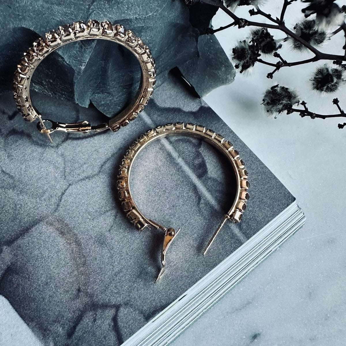 Øreringe Smilla Hoops - Champagne - VIAMAJA.DK
