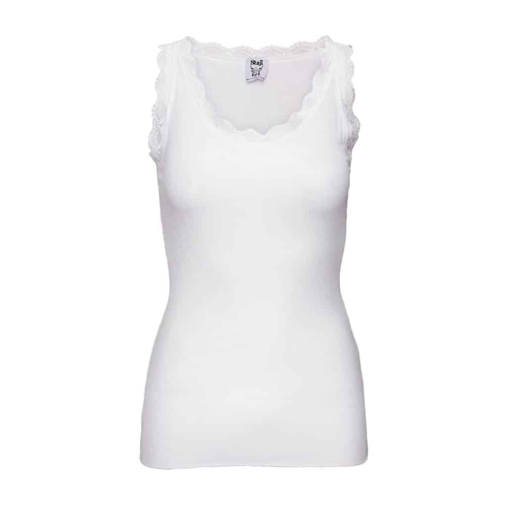 Top med blonde – Hvid S/M - VIAMAJA.DK