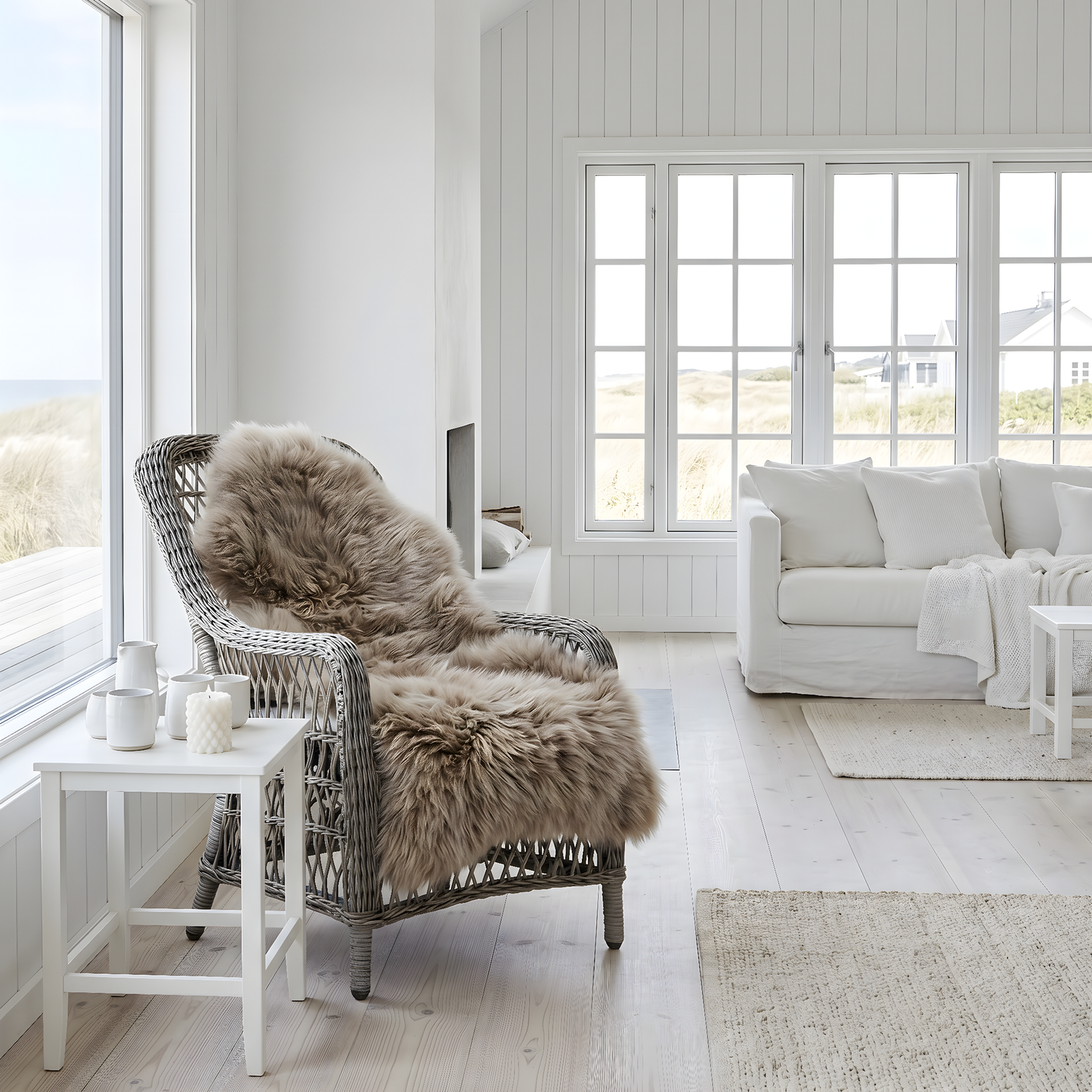 Lammeskinn – XL Taupe 140 cm