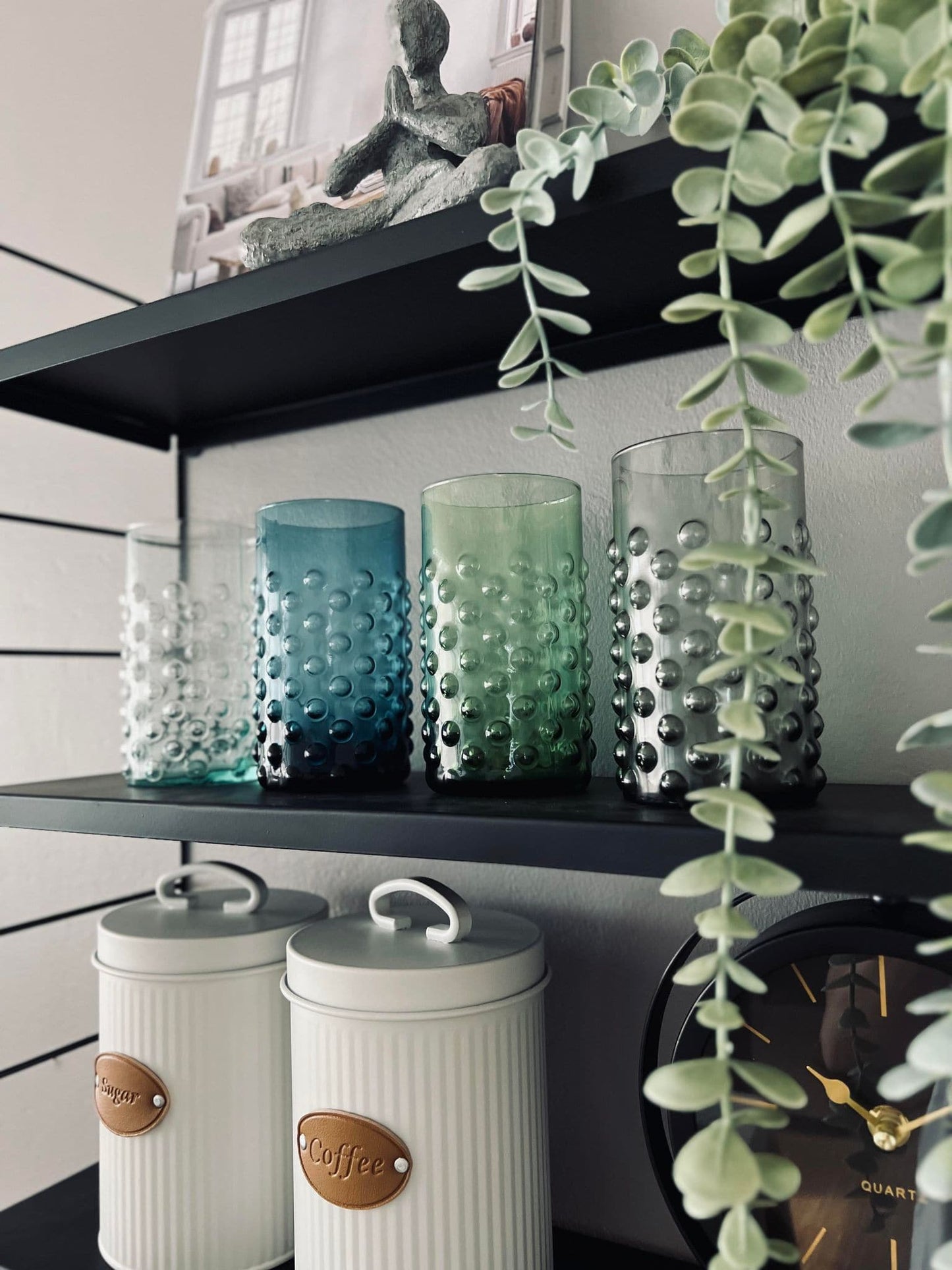 Vandglas MIX med dots - pakke med 4 stk - VIAMAJA.DK