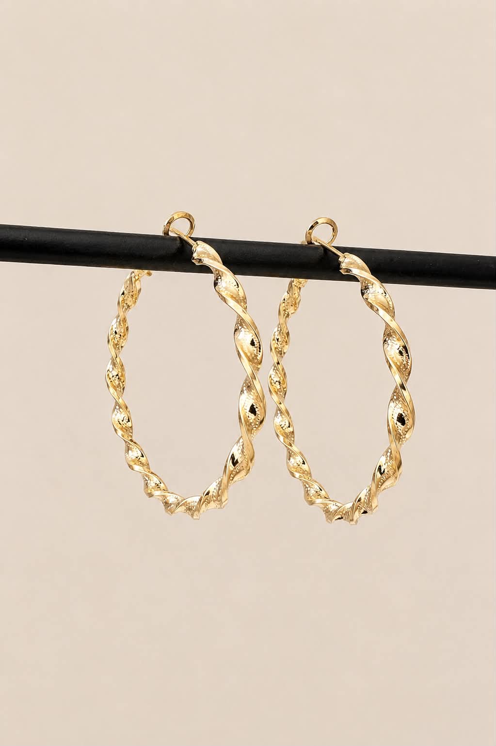 Øreringer Jenna Hoops 18K forgylt